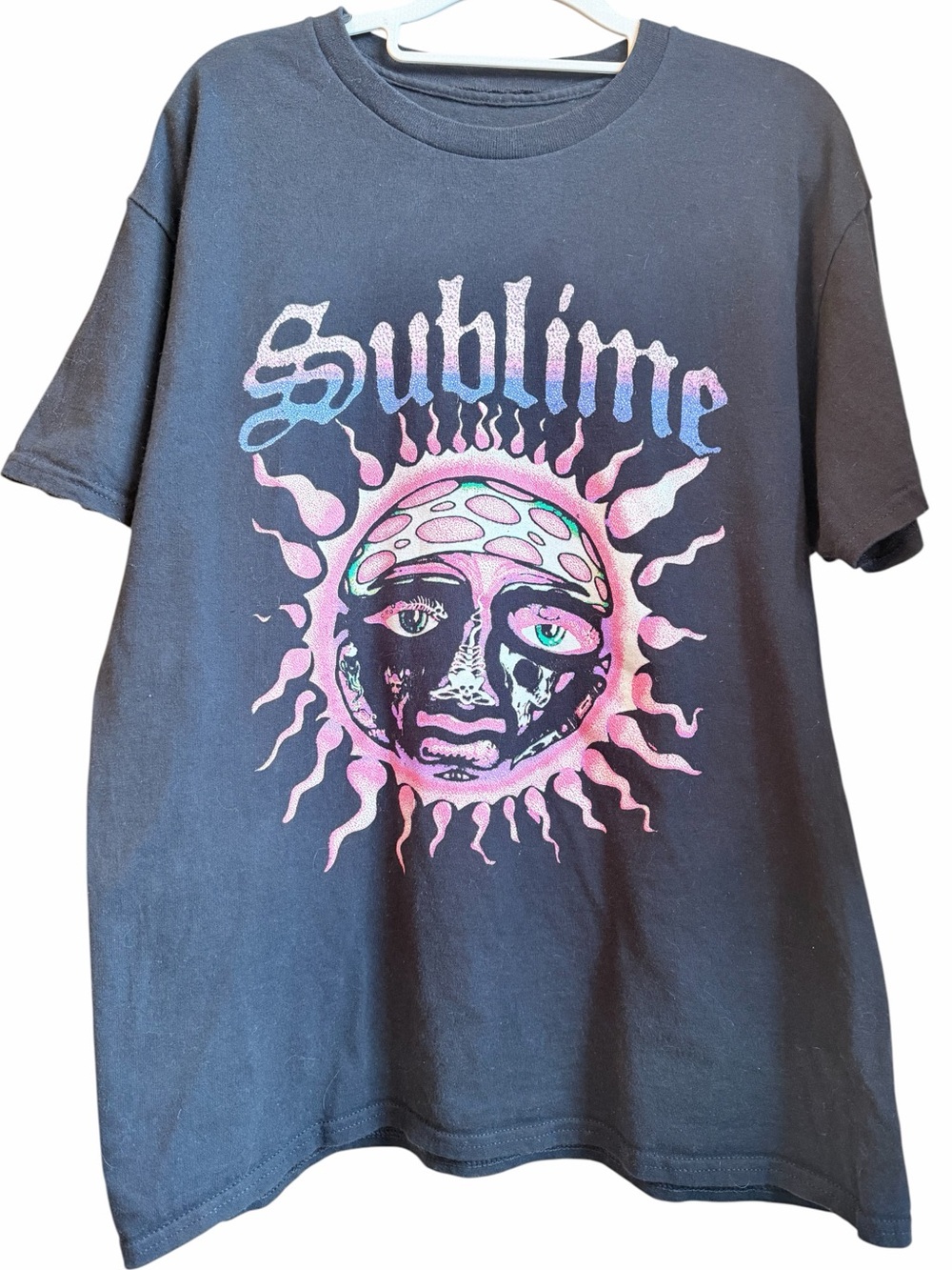 Sublime Pastel Sun Concert Music Band Mens Short Sleeve Tee Shirt Size Large